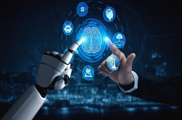 Future artificial intelligence robot and cyborg.